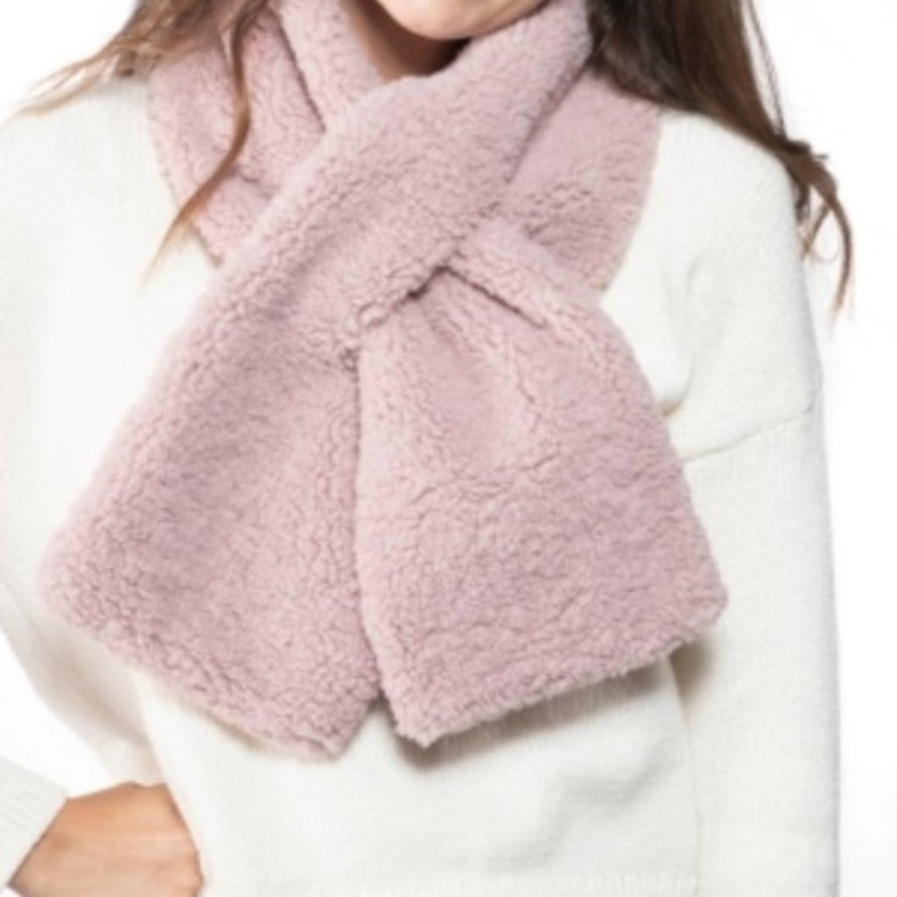 INC Faux-Sherpa Pull-Through Muffler Scarf - Picture 1 of 4